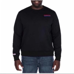 NWT Costco Wholesale Logo Fleece Crewneck Sweatshirt - BLACK - MEN size MEDIUM
